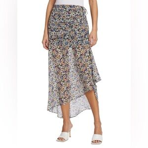 Veronica Beard Lucien Silk Floral Midi Skirt Size 4, worn once